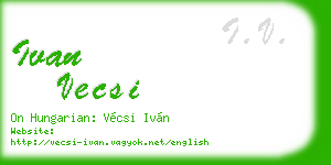 ivan vecsi business card